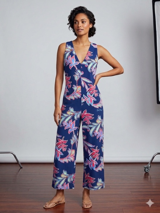Laundry By Shelli Segal Pants - NWT Laundry by Shelli Segal tropical v-neck floral print romper jumpsuit size 4.